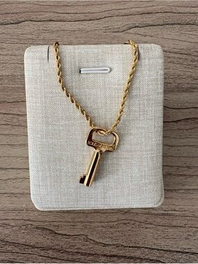 Louis Vuitton S Key on gold plated chain